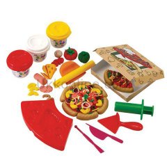 1008582 SUN OYUN HAMURU SET PİZZA YAPIMI 3 HAMURLU kçk.-PLG-