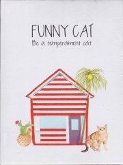 TAROS VINTAGE LABEL KUTULU KİLİTLİ HATIRA DEFTERİ FUNNY CAT
