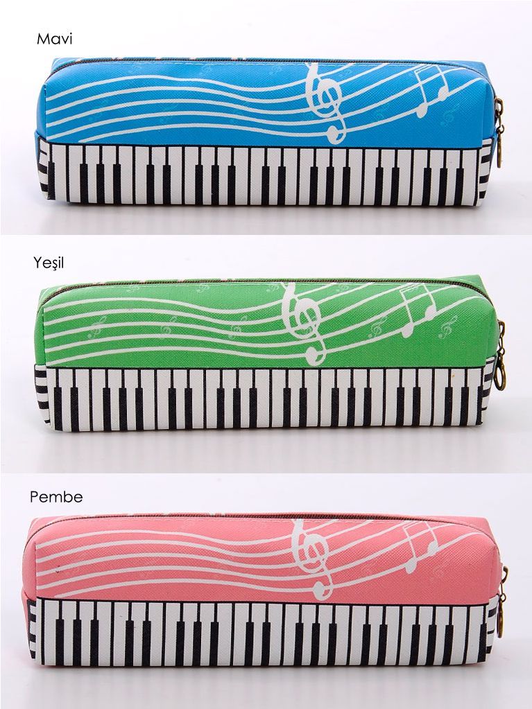 TAROS-VİNTAGE LABEL PİYANO DESENLİ KALEMKUTU