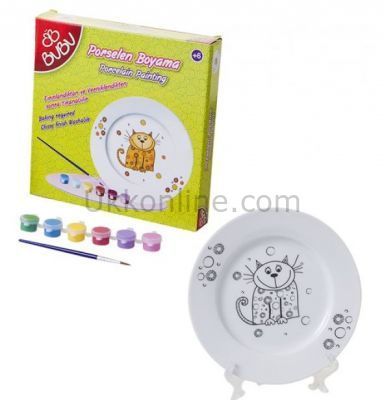 Bu-Bu Porselen Boyama Tabak Model 2