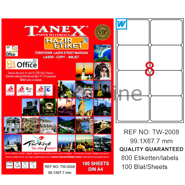 TANEX LAZER ETİKET 099-067 TW-2008