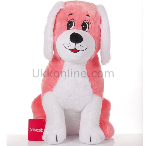 1289P KÖPEK UZUN KULAKLI 41CM PEMBE