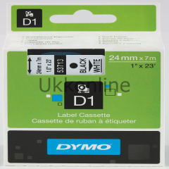 DYMO D1 ŞERİT 24-7Mt  BEYAZ- SİYAH 53713