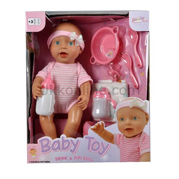 36084 SUN BEBEK SET İŞEYEN YMK.TKM./BEZ/AKS.38CM.2R.-SLY-