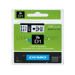 DYMO D1 ŞERİT S0720780 6-7Mt  BEYAZ-SİYAH 43613