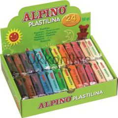 ALPİNO OYUN HAMUR PLAKA PLASTİLİN 12 RENK 50 GR