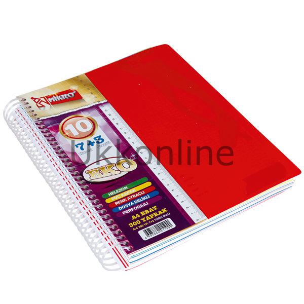 MİKRO AYRAÇLI DEFTER PP KAPAK A-4 EKO 7+3 300 YP