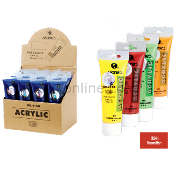 MARİES AKRİLİK BOYA 815 324 75ml VERMİLİON
