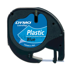 DYMO LETRATAG PLASTİK ŞERİT 12-4Mt  MAVİ 91205