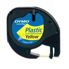 DYMO LETRATAG PLASTİK ŞERİT 12-4Mt  SARI 91202