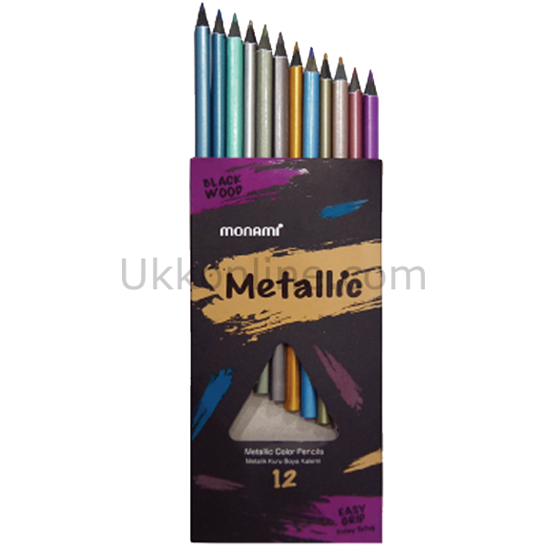 MONAMİ BOYA KALEMİ 12 RENK METAL