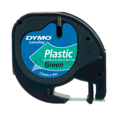 DYMO LETRATAG PLASTİK ŞERİT 12-4Mt  YEŞİL 91204