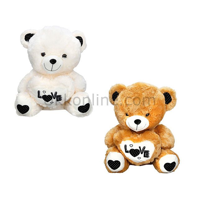 1016 SUN SK.PELUŞ AYI OTURAN KALPLİ 45CM-JNH