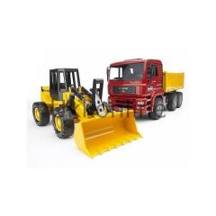 Bruder Man 02752 Damperli Kamyon ve FR130 Kepçe