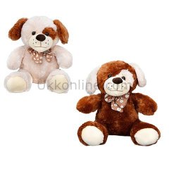 1029 SUN PELUŞ KÖPEK OTURAN PAPYONLU 30CM JNH