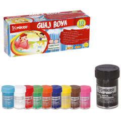 MİKRO GUAJ BOYA ŞİŞE 10 RENK GJ-10