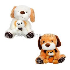 1032 SUN SK.PELUŞ KÖPEK OTURAN YAVRULU 40CM-JHN