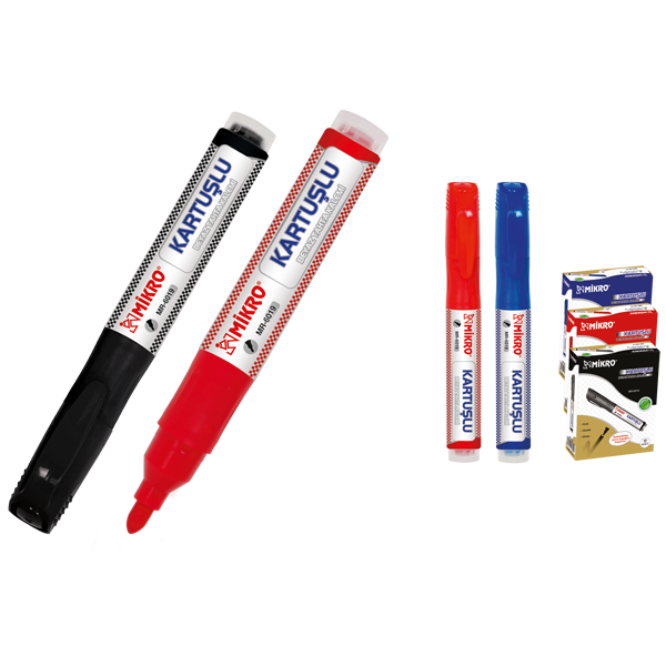 MİKRO TAHTA KALEMİ KARTUŞLU SİYAH MR-6019