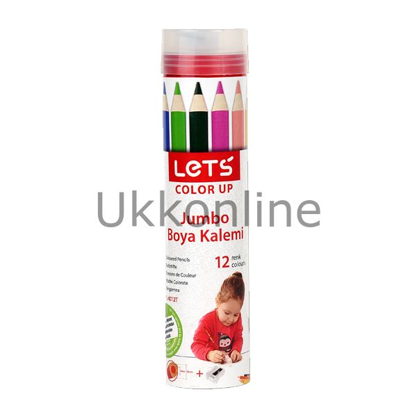 LETS BOYA KALEMİ METAL TÜP 12 RENK TAM BOY