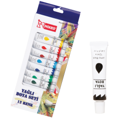 MİKRO YAĞLI BOYA 12 RENK 12ML YB-12