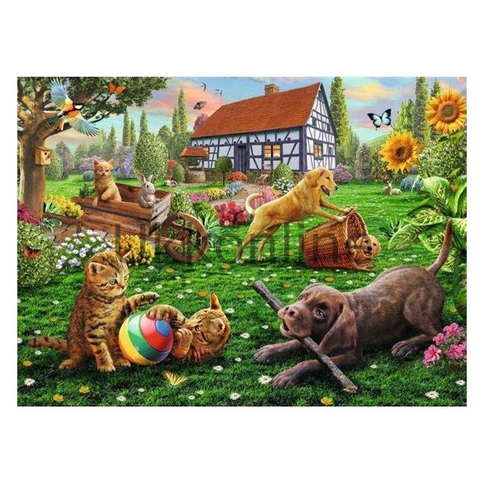 Ravensburger 128280 Çocuk 200 Parça Puzzle Bahçede