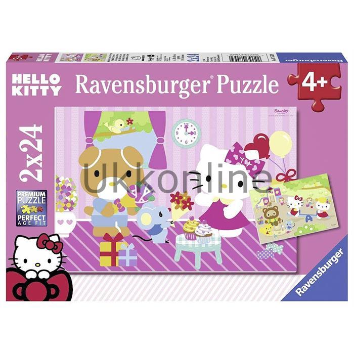 Ravensburger 091010  Çocuk 2x24 Puzzle Hello Kitty