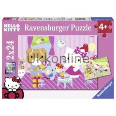 Ravensburger 091010  Çocuk 2x24 Puzzle Hello Kitty