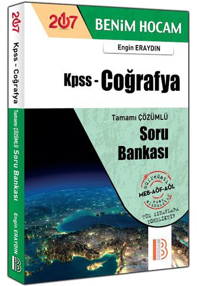 2017 KPSS Coğrafya Tamamı Çözümlü Soru Bankası Benim Hocam Yayınları