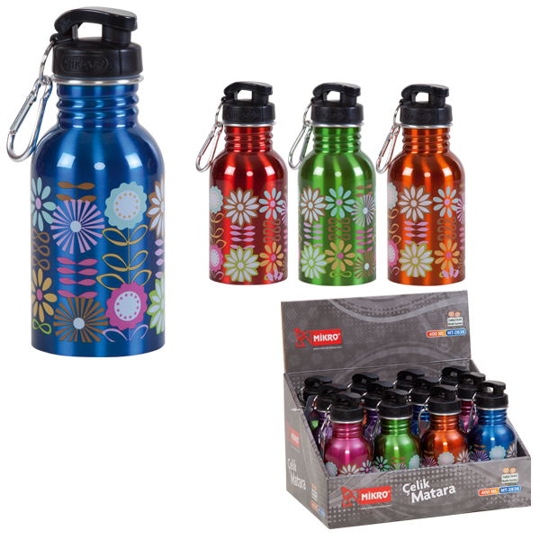 MİKRO ÇELİK MATARA 400ML 2838