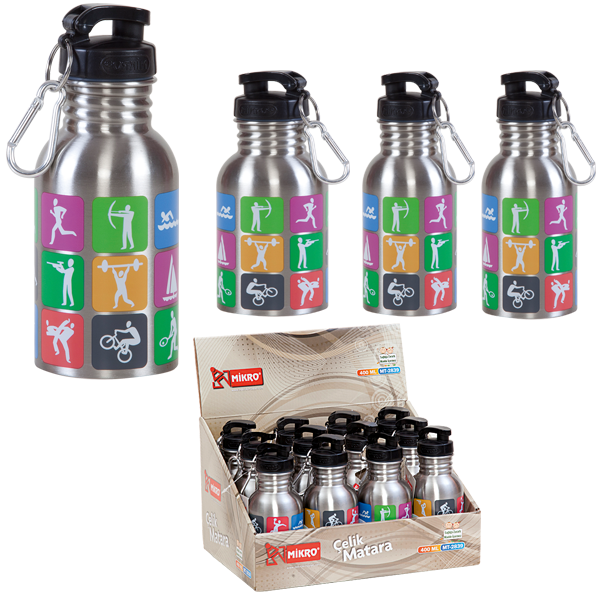 MİKRO ÇELİK MATARA 400ML 2839