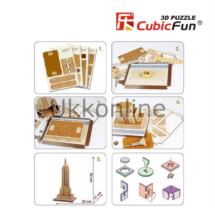 Neco 3D Puzzle MC048H Empire Stare Binası-ABD