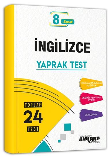 8. SINIF İNGİLİZCE YAPRAK TEST ANKARA YAYINLARI