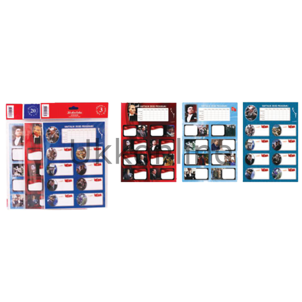KESKİN ATATÜRK DERS PROGRAMLI OKUL ETİKET 3 LÜ