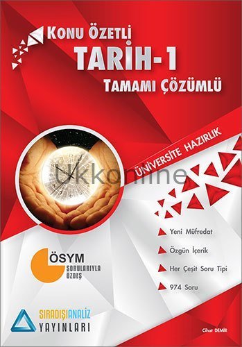 SIRADIŞI ANALİZ ( TYT )TARİH 1 TAMAMI ÇÖZÜMLÜ SORU BANKASI