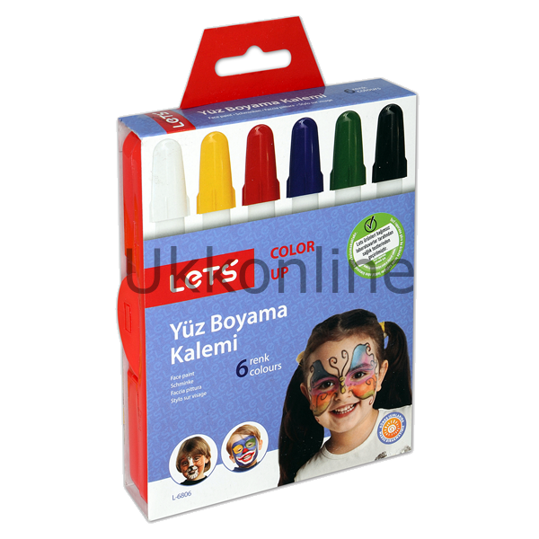 LETS YÜZ BOYAMA KALEMİ 6 RENK