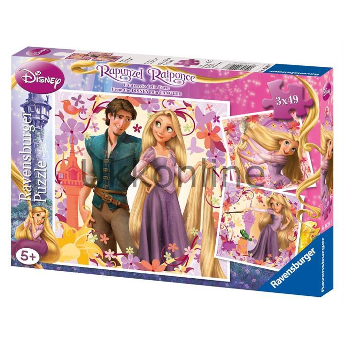 RAVENSBURGER COCUK 3x49 PUZZLE 092987 RAPUNZEL