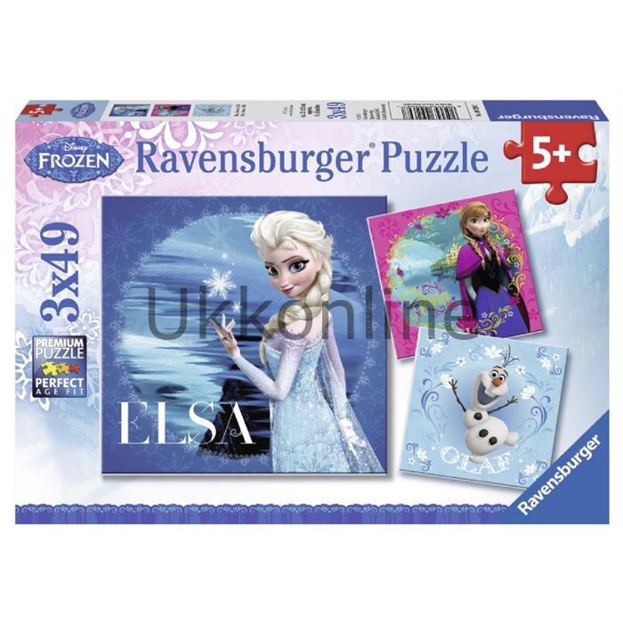 RAVENSBURGER COCUK 3x49 PUZZLE 092697 WD FROZEN