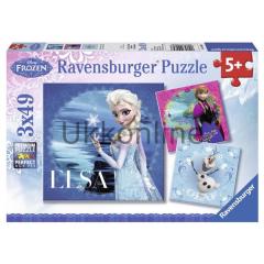 RAVENSBURGER COCUK 3x49 PUZZLE 092697 WD FROZEN