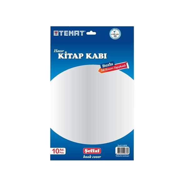 TİCON HAZIR KİTAP KABI BUZLU ŞEFFAF 10 LU