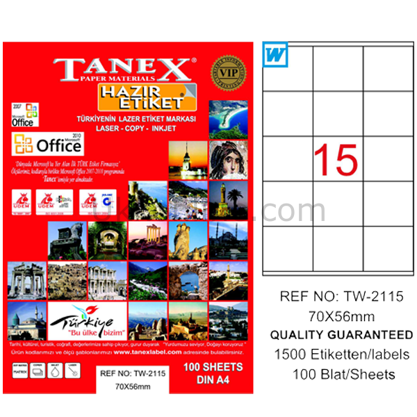 TANEX LAZER ETİKET 070-056 TW-2115