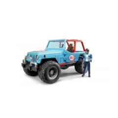 BR02541 JEEP CROSS SAFARİ ARACI ve KASKLI PİLOTU-MAVİ