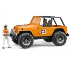 BR02542 JEEP CROSS SAFARİ ARACI KASKLI PİLOTU/TURUNCU