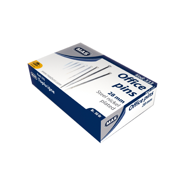 MAS TOPLU İĞNE 333 NİKEL 28mm 50 GR