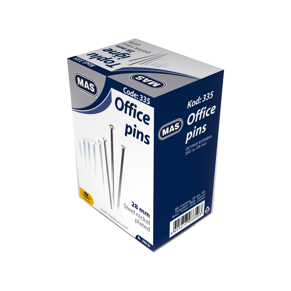 MAS TOPLU İĞNE 335 NİKEL 28mm 250GR
