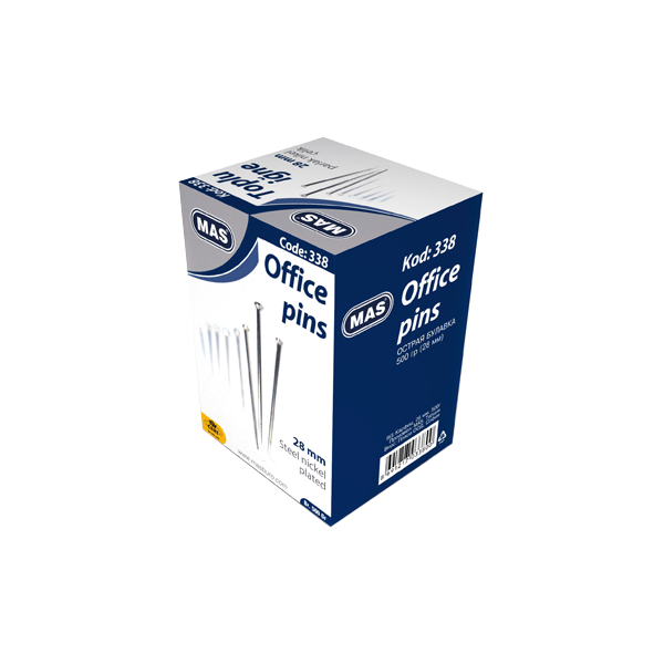 MAS TOPLU İĞNE 338 NİKEL 28mm 500GR