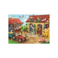 RAVENSBURGER COCUK 2x12 PUZZLE 075607 CIFTLIKTE CALI