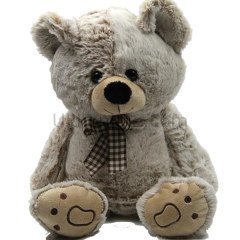 290077 PELUŞ OTURAN AYI KURDELALI 28 CM