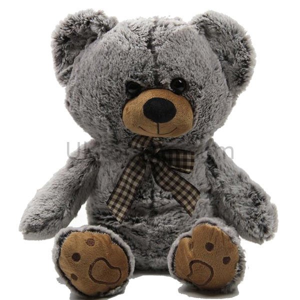 290077 PELUŞ OTURAN AYI KURDELALI 28 CM