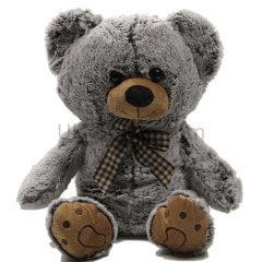 290077 PELUŞ OTURAN AYI KURDELALI 28 CM