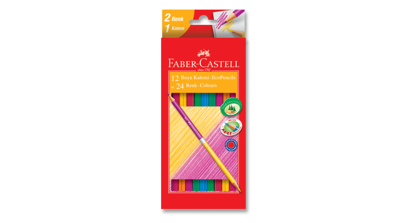 FABER BİCOLOR BOYA KALEMİ 24 RENK 120612